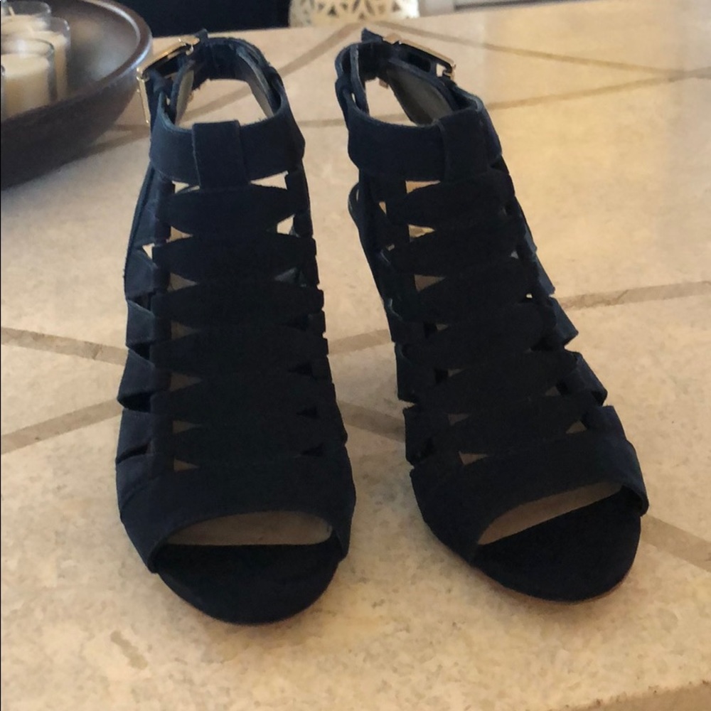 Vince Camuto blue suede booties